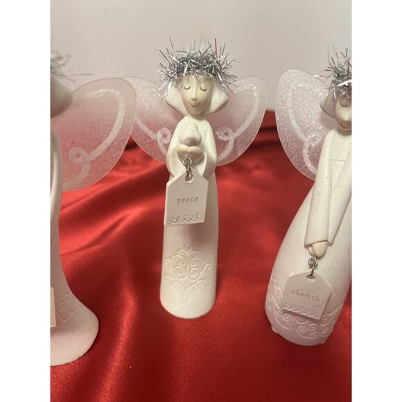 Christmas Angels Ceramic Porcelain Figurines Dept. 56 Set of 3 - Picture 3 of 8
